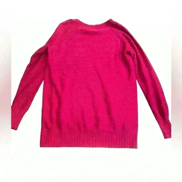 Old Navy Fuschia Sweater Pullover Long Sleeve Cotton Blend Crew Neck Size XS - Picture 3 of 4